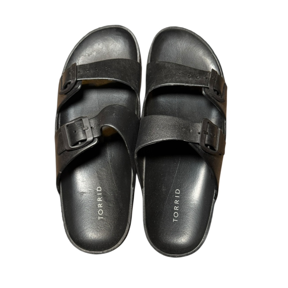 Torrid Black Double-Strap Sandals